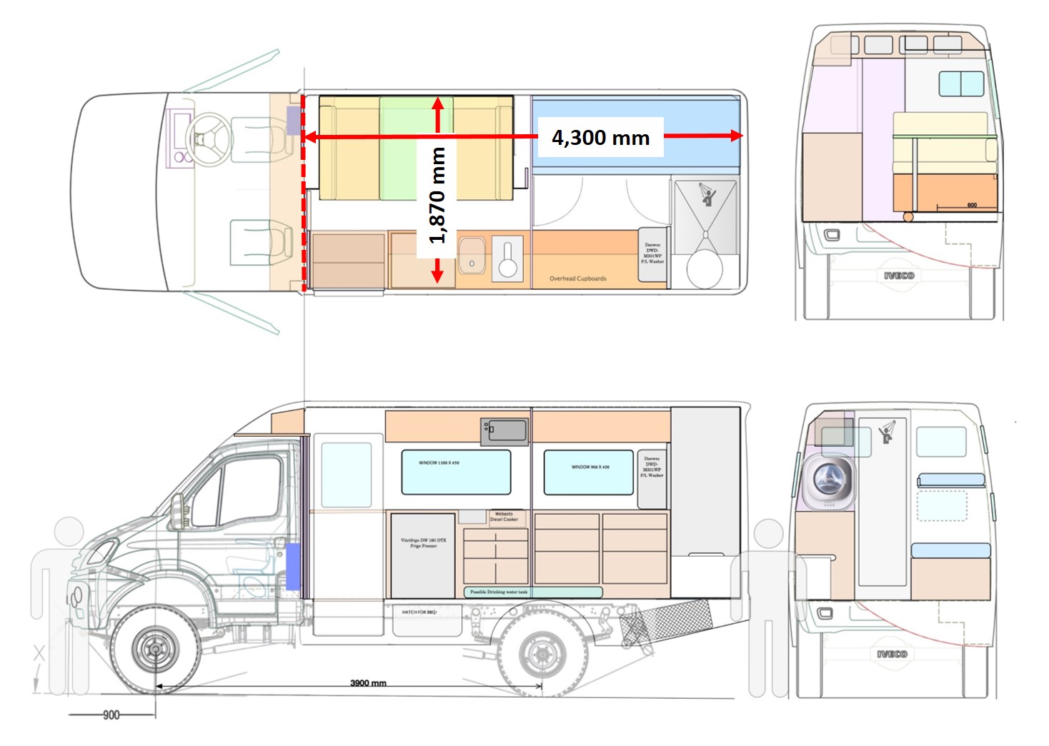 1468x1045 Iveco Daily 4wd Motorhome Shell