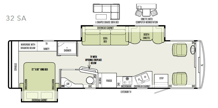 697x346 New 2017 Tiffin Motorhomesllegro 32 Sa Motor Home Class