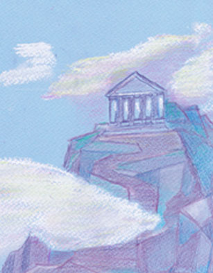 307x394 Mount Olympus Greek Mythology Clipart