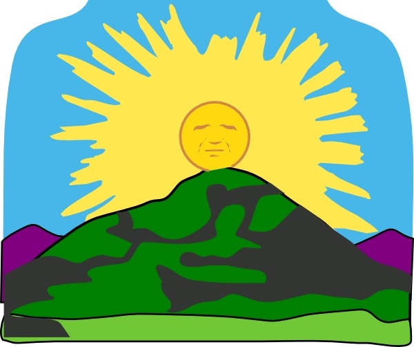 600x502 Sun Rays Mountain Clip Art Free Vector In Open Office Drawing Svg