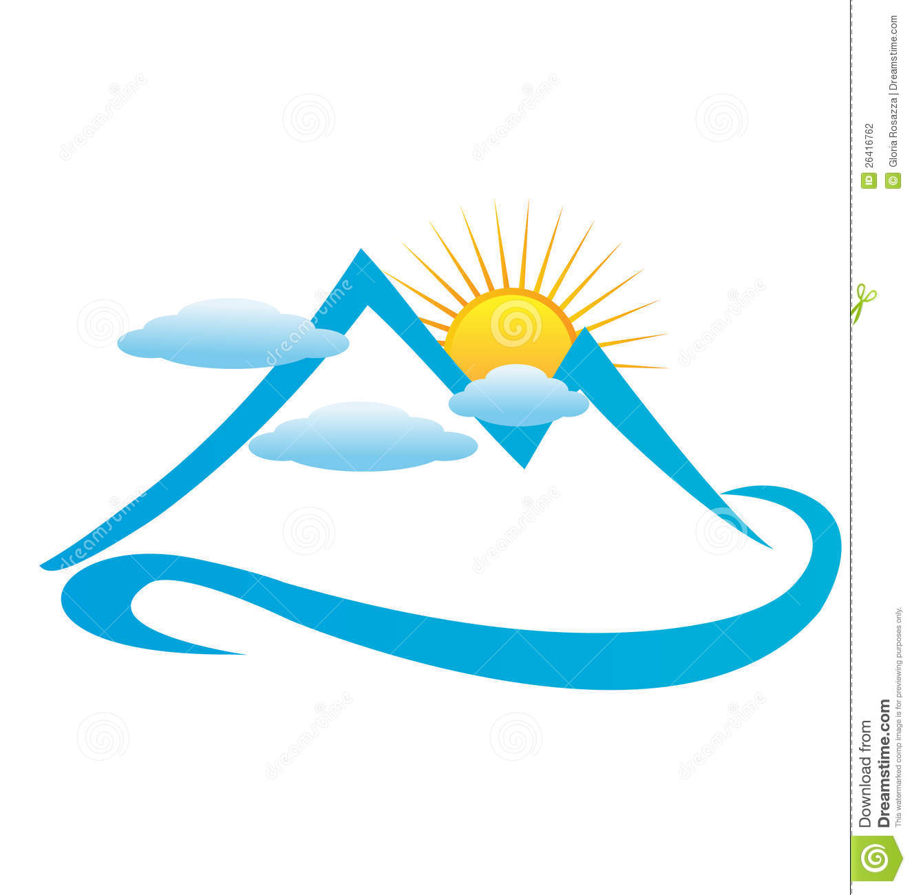 1325x1300 Sun With Mountain Drawing Clipart