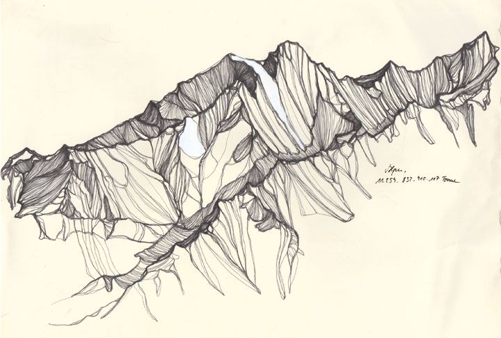 720x485 Mountain Drawing