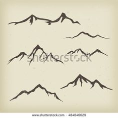 236x237 Vectors Of Snowy Mountain Peaks