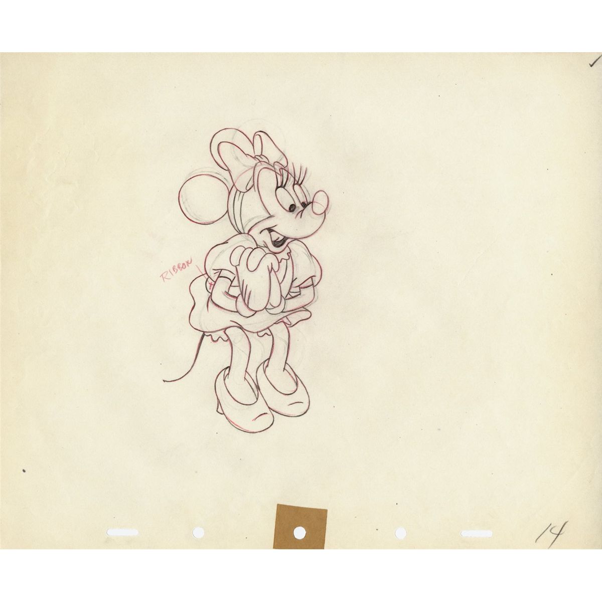 1200x1200 Original Production Drawing Of Minnie Mouse From First Aiders