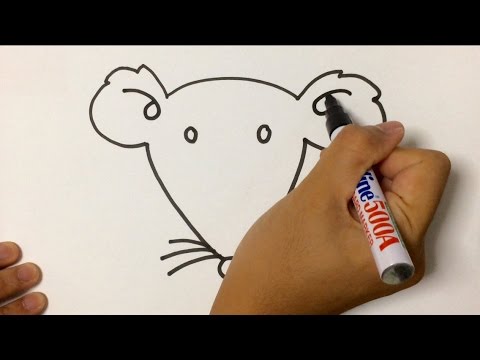 480x360 Simple Lesson How To Draw Animal Mouse Face Using Marker Pen