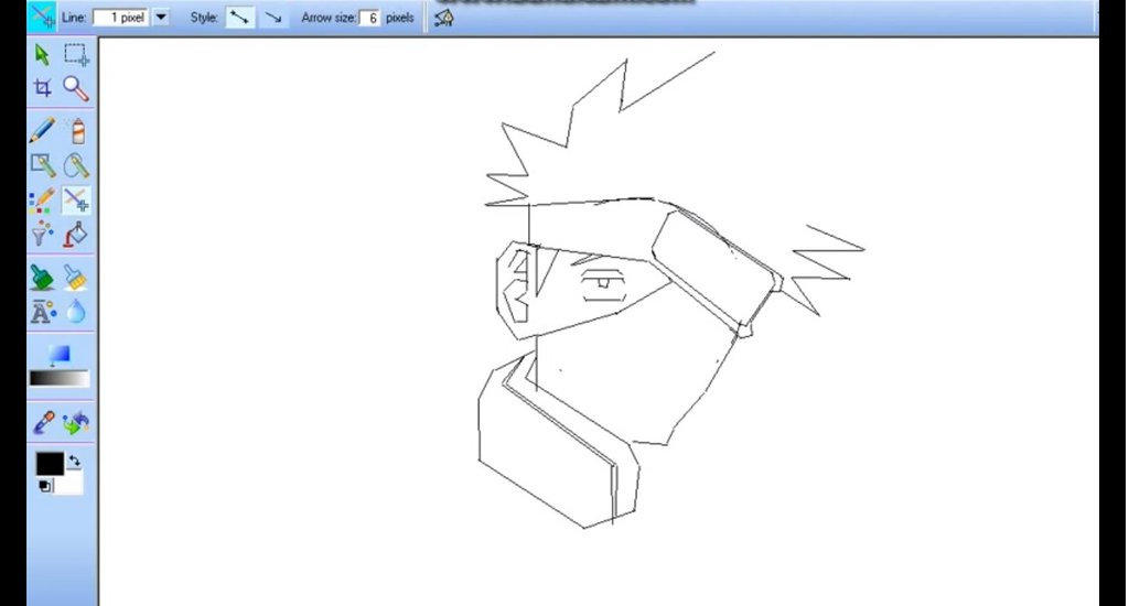 1024x550 How To Draw Kakashi Using Mouse Made Easy By Vipin3662