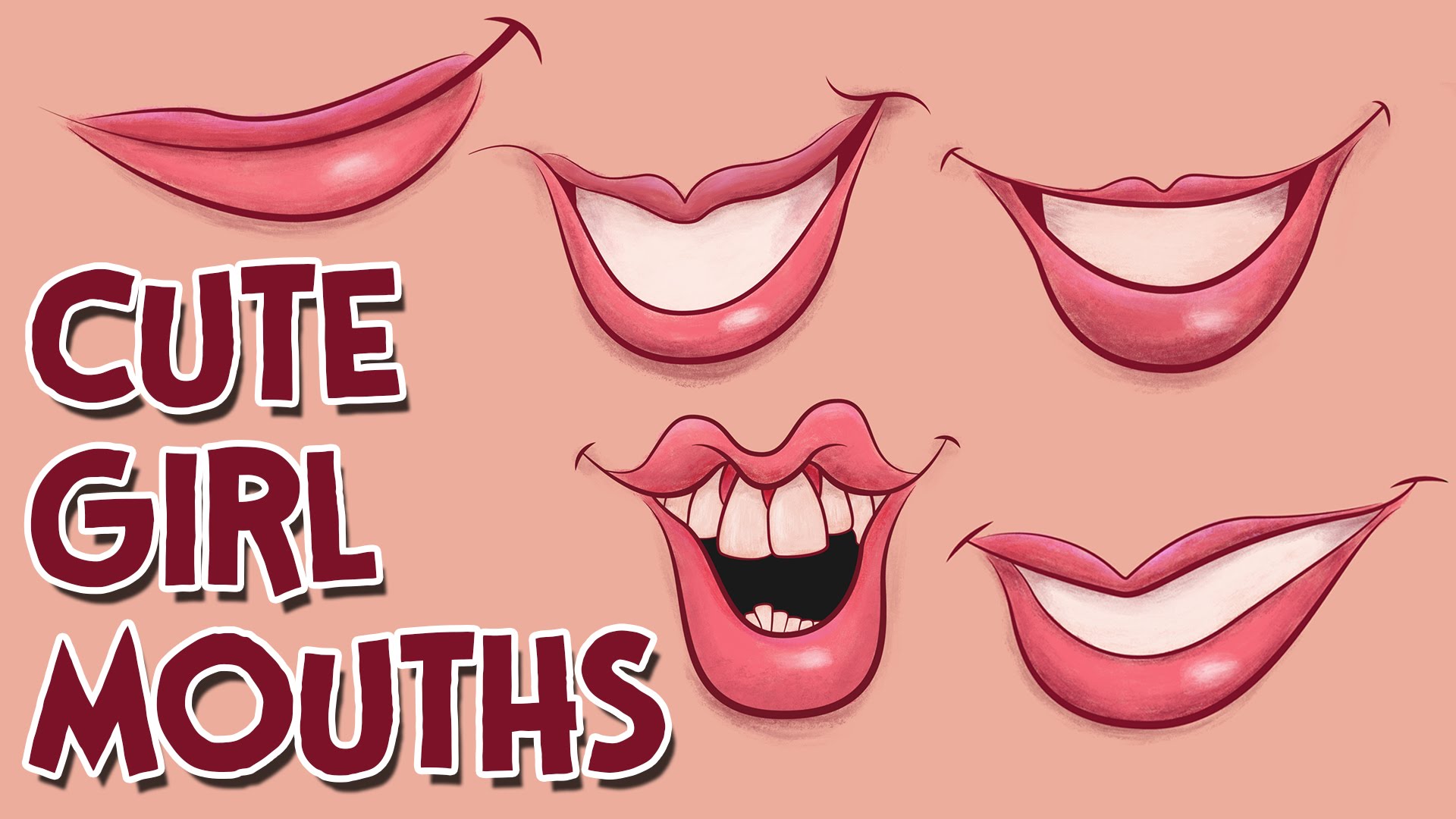 1920x1080 How To Draw Cute Girl Cartoon Mouths Come Disegnare