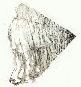 280x300 Movement Drawing 02 A Figure Moving Away From Me In A Space