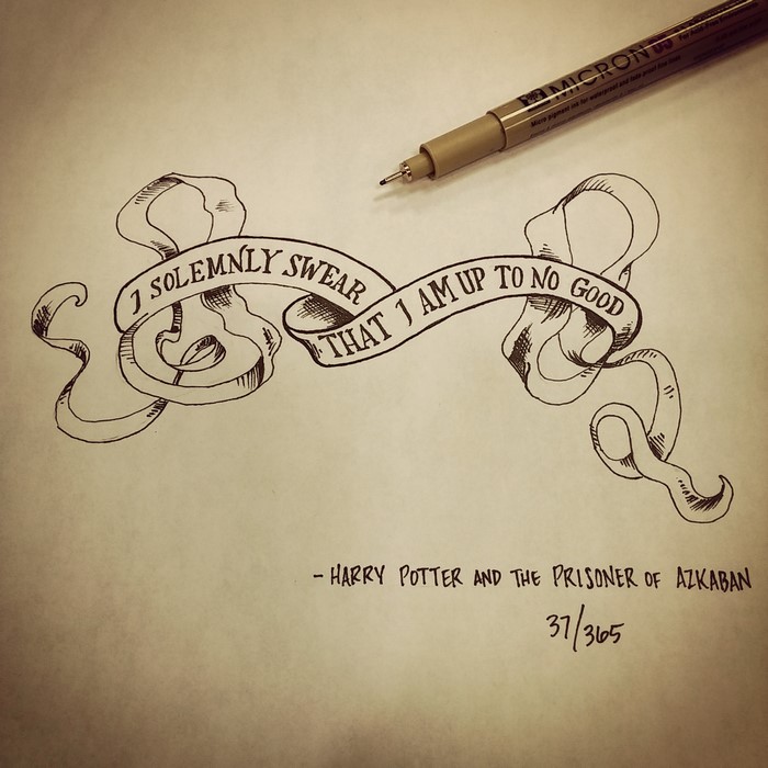 700x700 Artist Spends 365 Days Hand Drawing 365 Movie Quotes Bored Panda