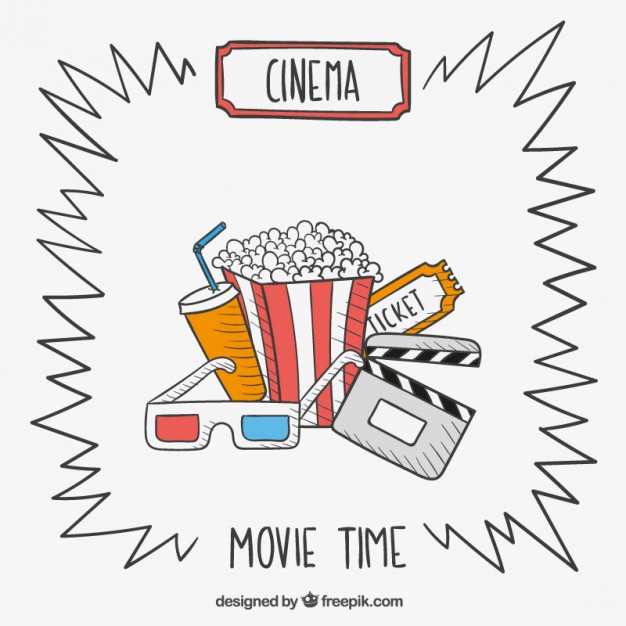 626x626 Hand Drawn Movie Time Vector Free Download