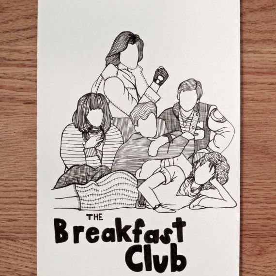 570x570 The Breakfast Club Pen Drawing