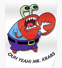 210x230 Mr Krabs Drawing Posters Redbubble