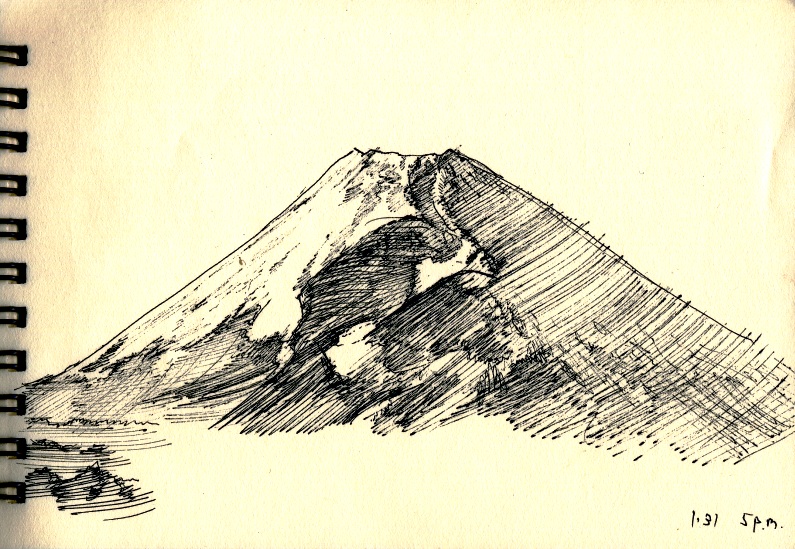 795x549 Fuji San Sketch By Sweetmoon