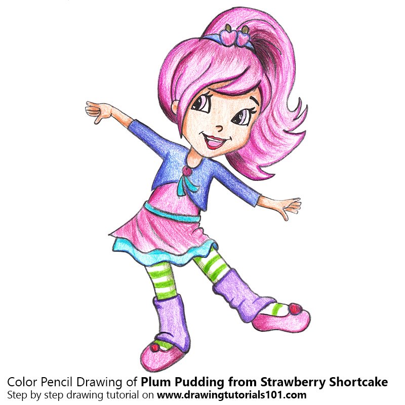 800x800 Plum Pudding Muffin From Strawberry Shortcake Colored Pencils