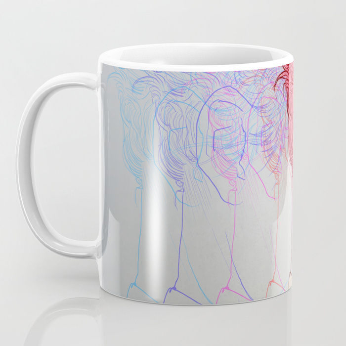 700x700 Untitled Psychedelic Girl Drawing Coffee Mug By Phazed Society6