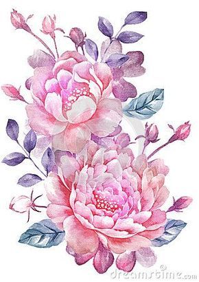 290x410 Watercolor Illustration Flower In Simple Background Origami