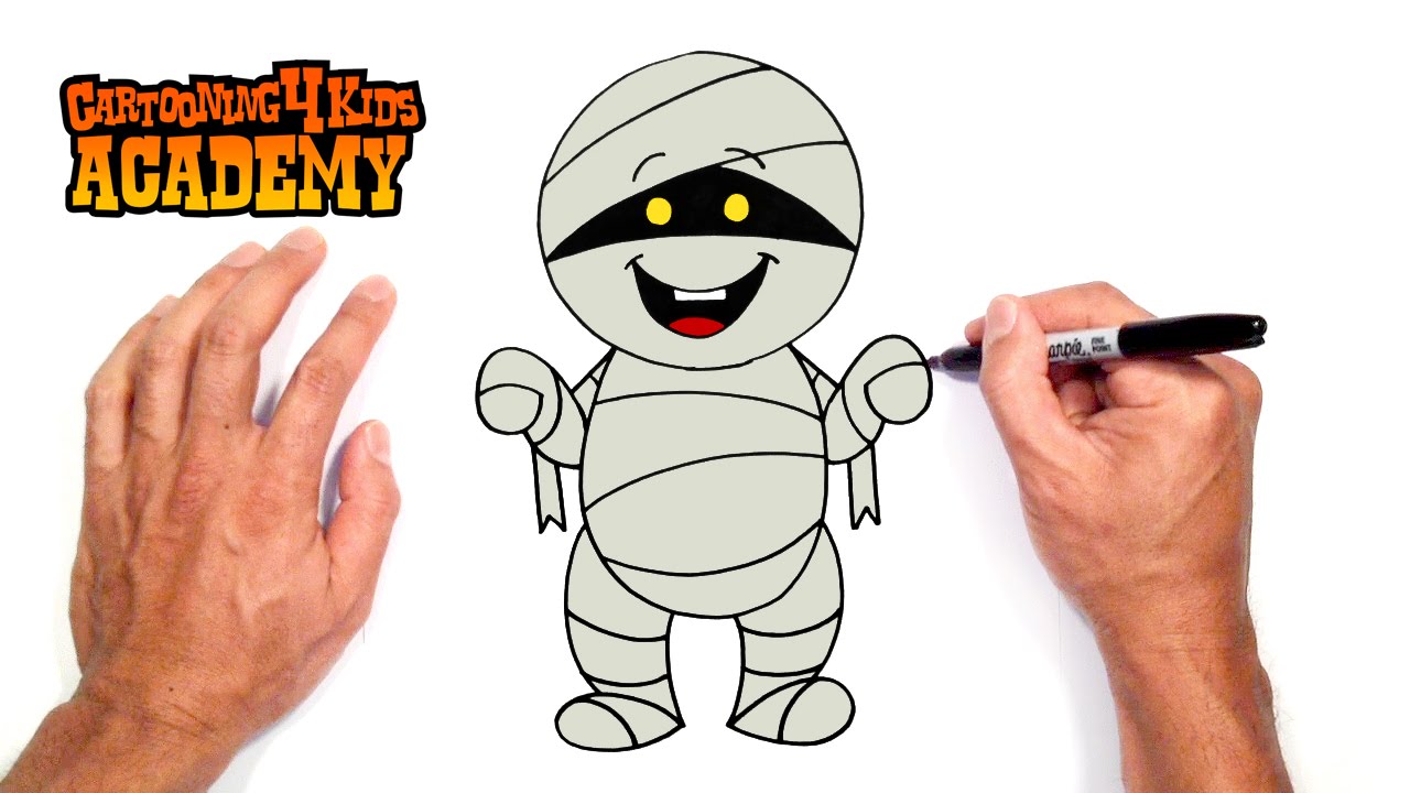 1280x720 How To Draw A Halloween Mummy Art For Beginners