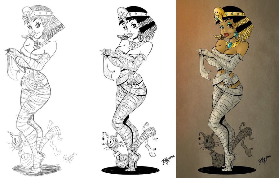 900x573 Mummy Colored By Matthew Stuck By Raquelartq