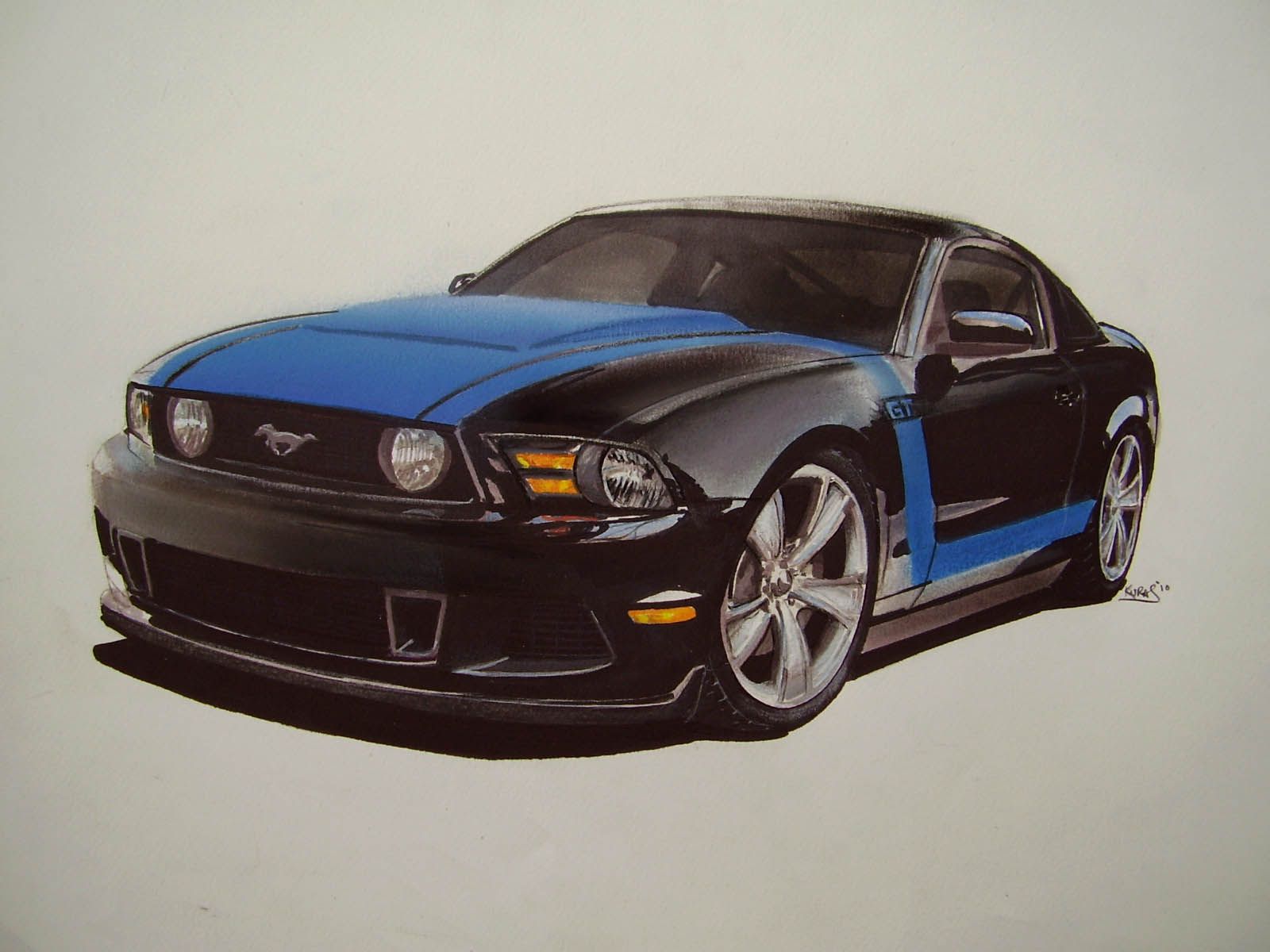 1600x1200 Colorful Pictures Of Muscle Cars Car Drawings, Illustration,