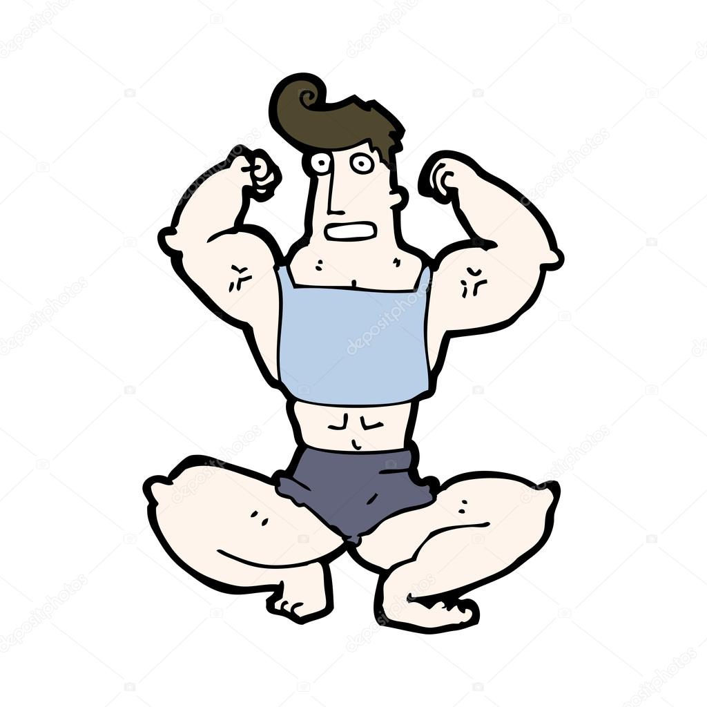 1024x1024 Muscle Man Cartoon Stock Vector Lineartestpilot
