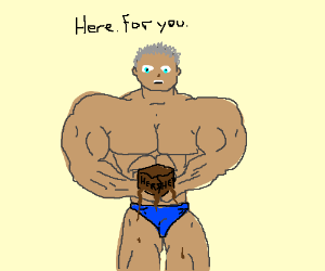 300x250 Muscle Man Presents A Melting Chocolate