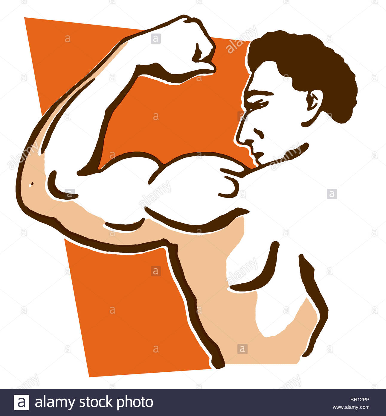 1291x1390 A Line Drawing Of A Muscular Male Stock Photo, Royalty Free Image