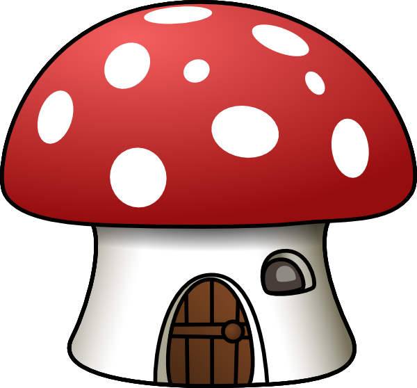 600x558 Mushroom House Clipart