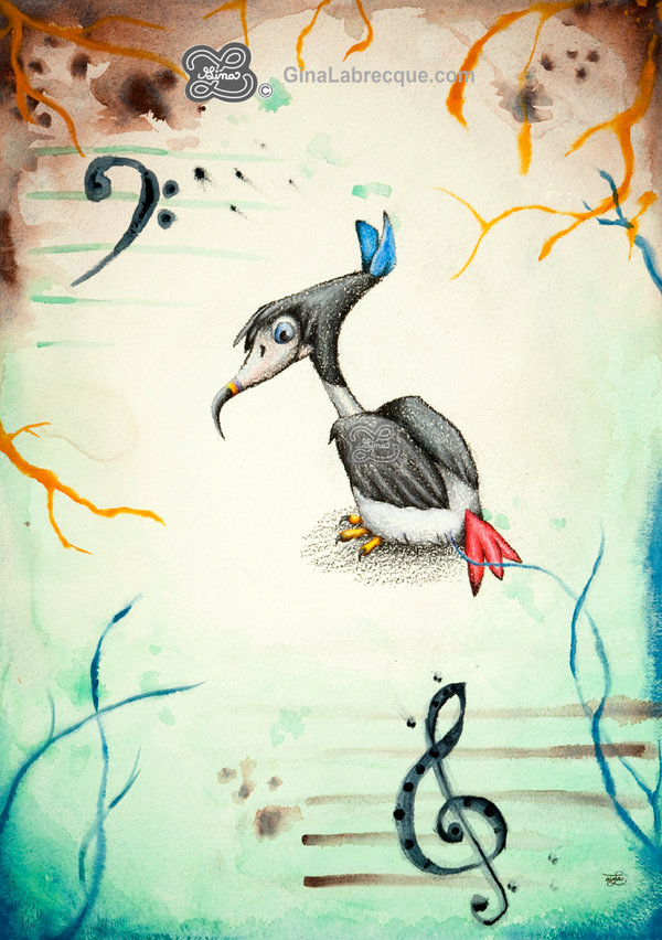 600x852 The Music Note Bird By Matriart