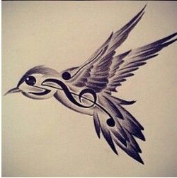 250x252 Bird Music Note Tattoo ~i Am Unbelievably Upset That I Didn'T See