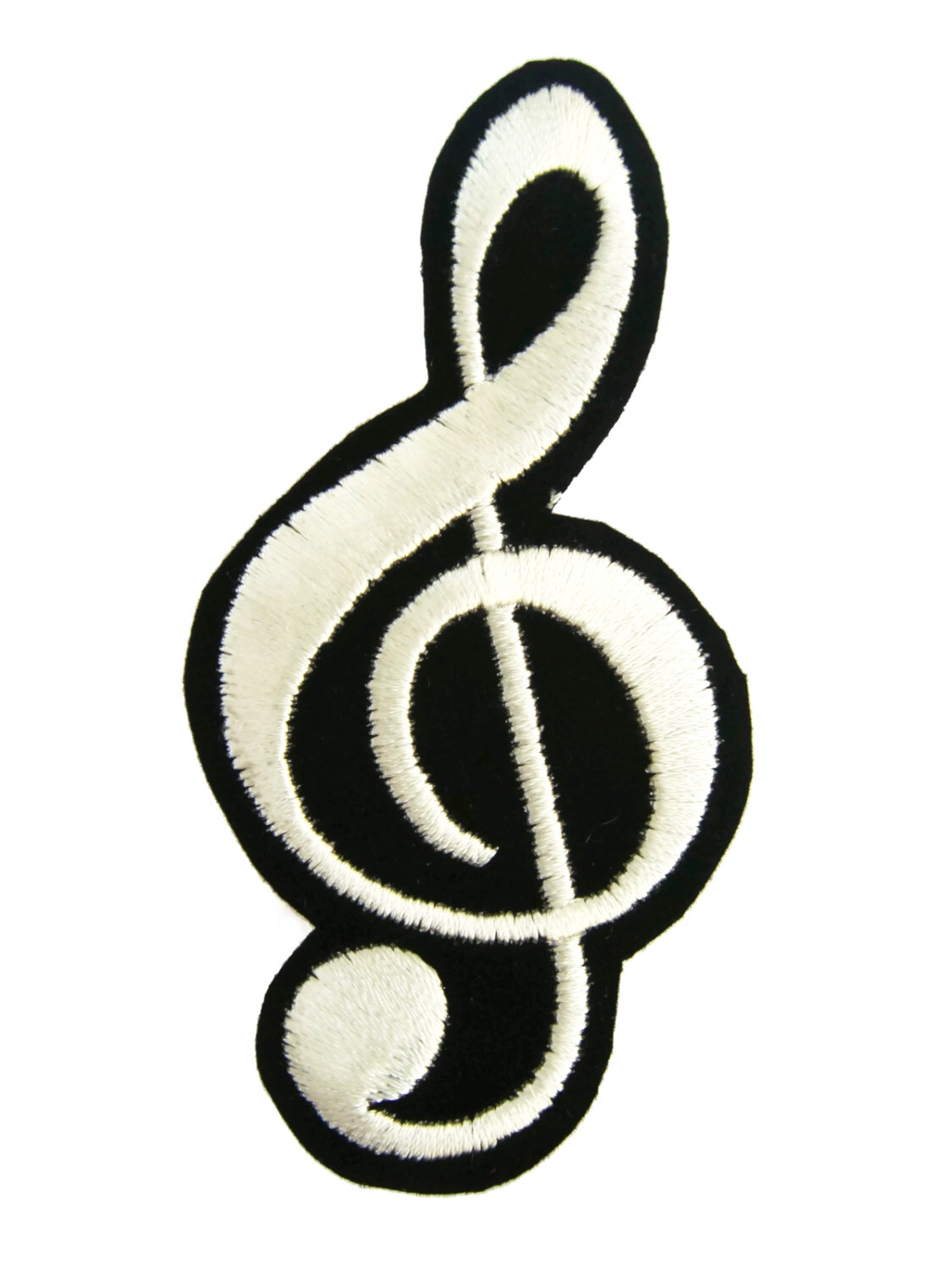 1125x1500 G Clef Music Note Symbol Embroidered Applique Iron On Patch By