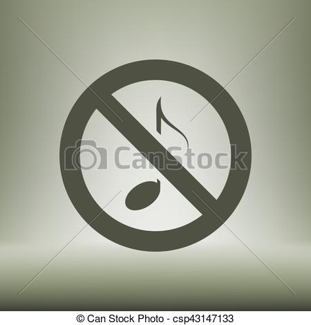 450x470 No Music Sign Vectors