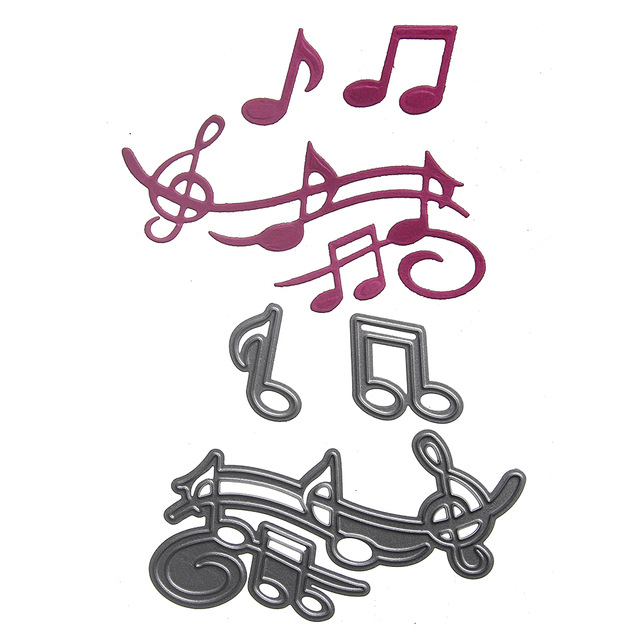 640x640 Kids Draw Toys Metal Cutting Dies Die Cut Stencil Musical Notes