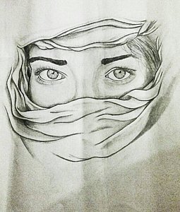 255x300 Muslim Girl Drawings Fine Art America