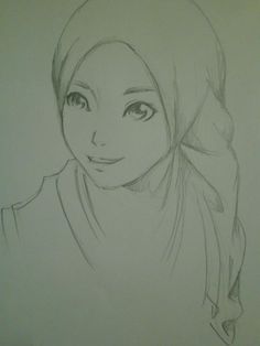 236x314 Pictures Muslim Girl Pencil Sketch Drawing,