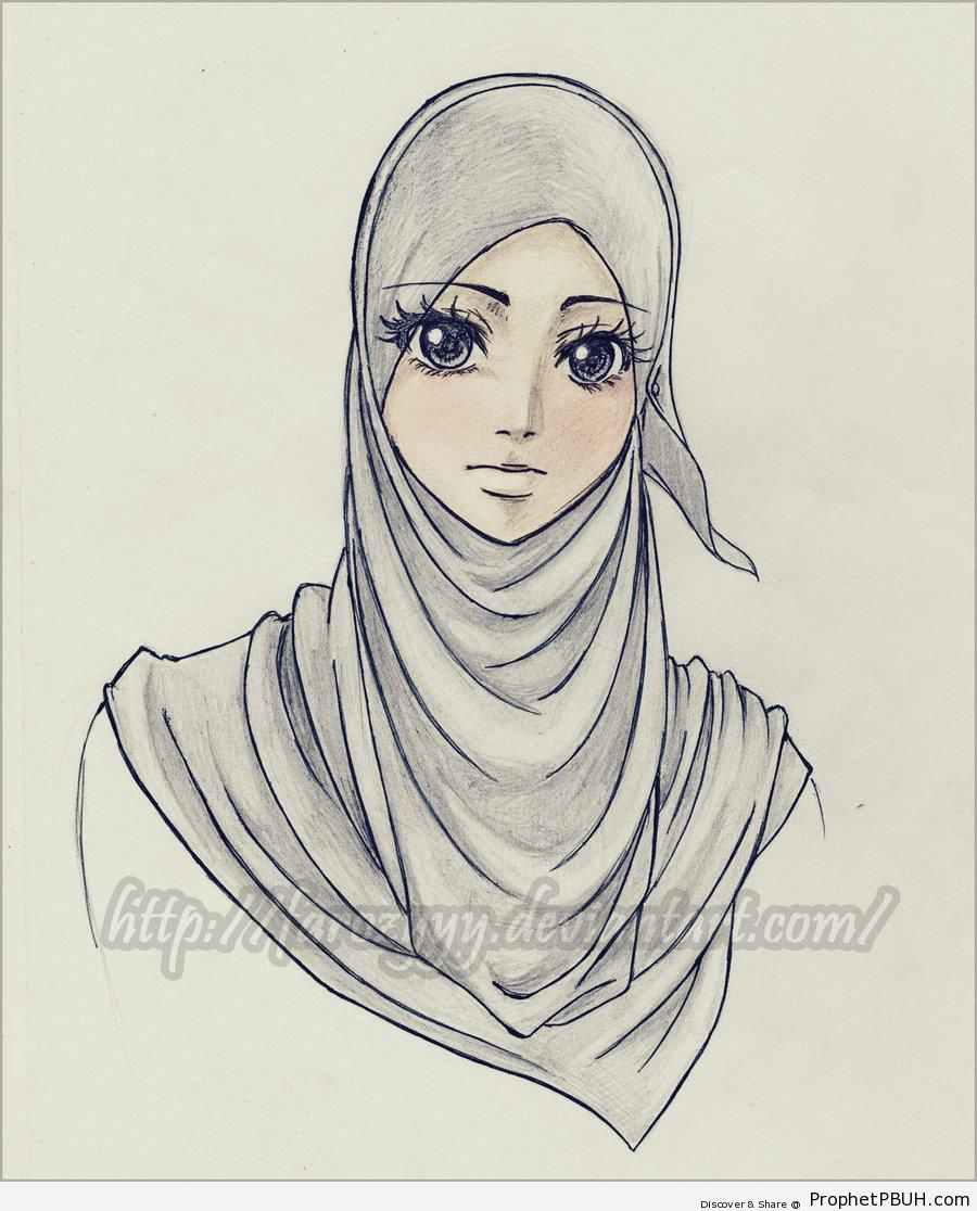 900x1116 Thoughtful Muslimah Drawings Prophet Pbuh (Peace Be Upon Him)