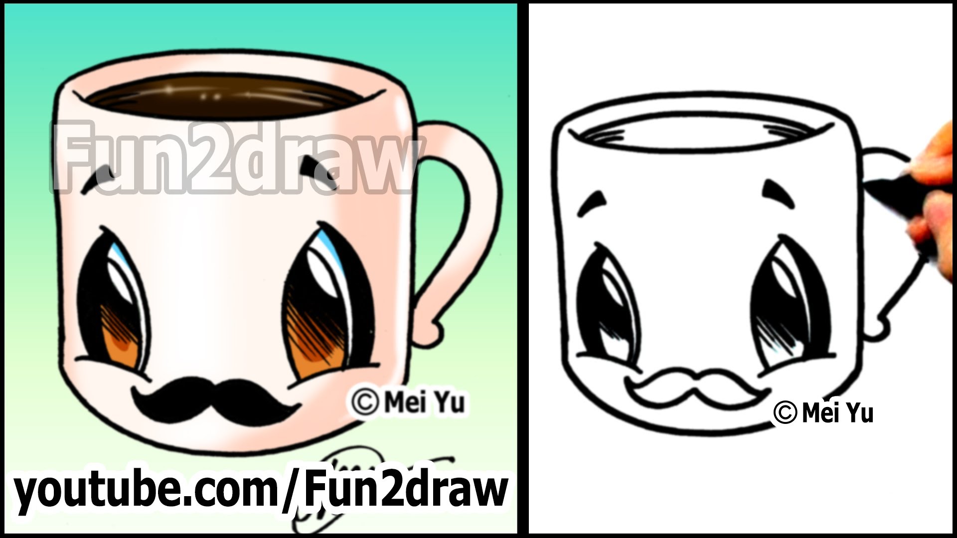 1920x1080 Coffee Cup With Mustache