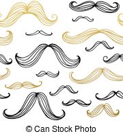 180x195 Mustaches Seamless Background Vectors Illustration