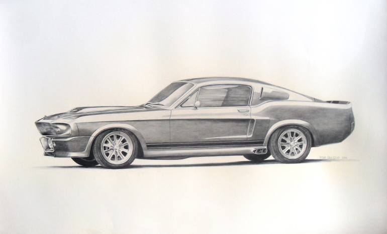 770x467 Saatchi Art Ford Mustang Drawing Drawing By Visar