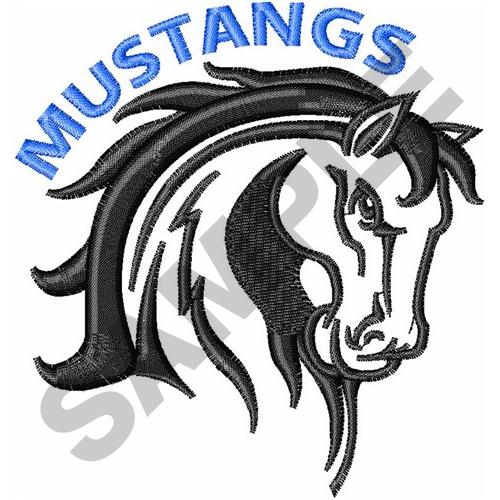 500x500 Animals Embroidery Design Mustangs Mascot From Great Notions