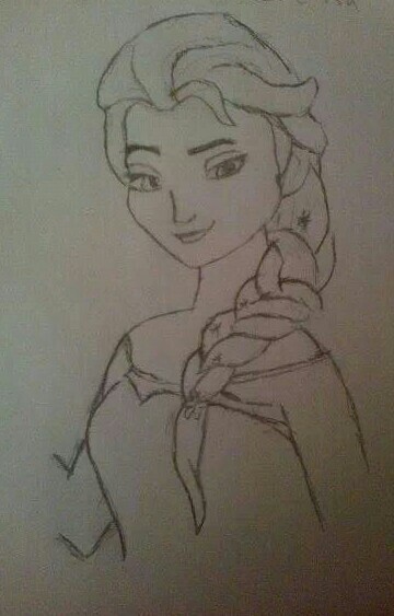 360x563 My Drawing Of Elsa From Frozen Pictures Elsa