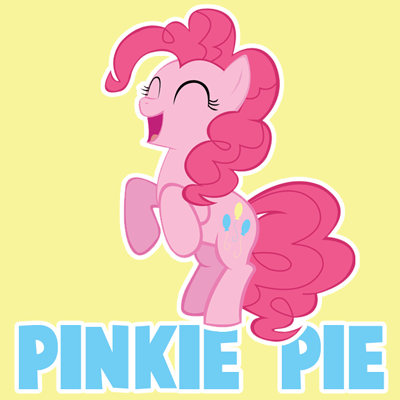 400x400 How To Draw A Happy Pinkie Pie From My Little Pony With Easy Steps