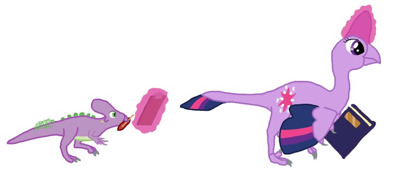800x342 My Little Maniraptor Twilight Sparkle And Spike My Little Pony