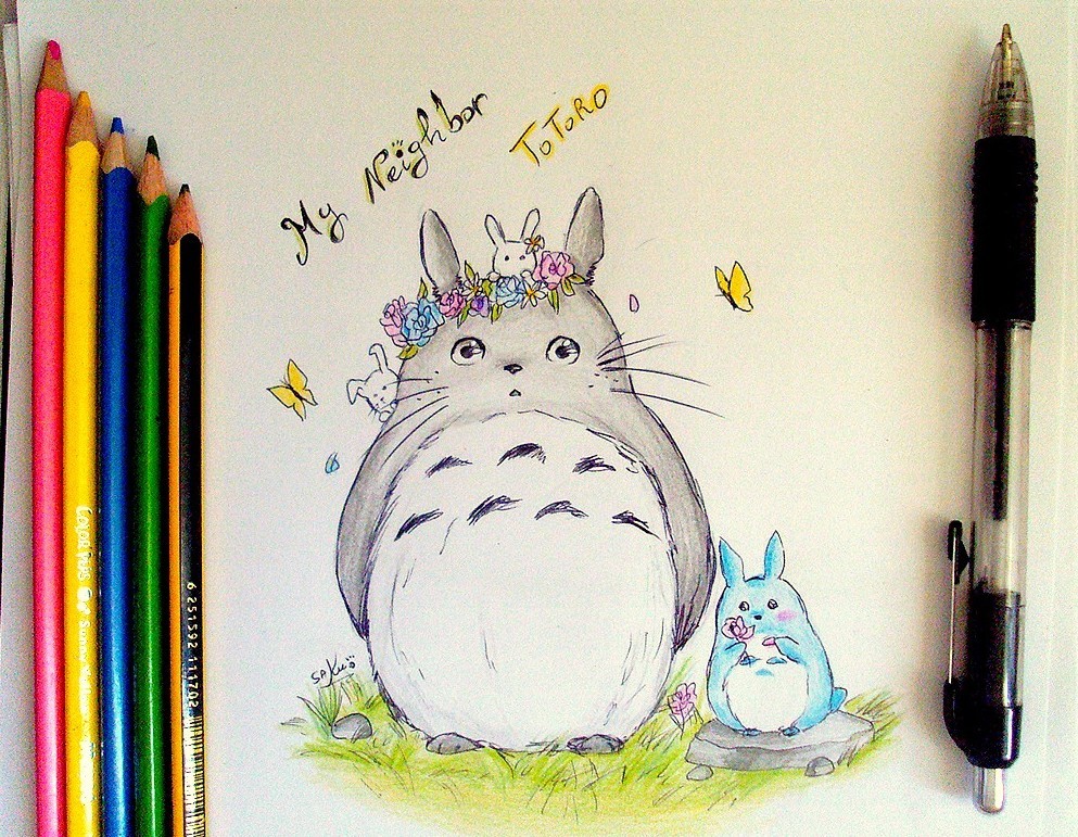 993x771 My Neighbor Totoro. By Sakura Streetfighter