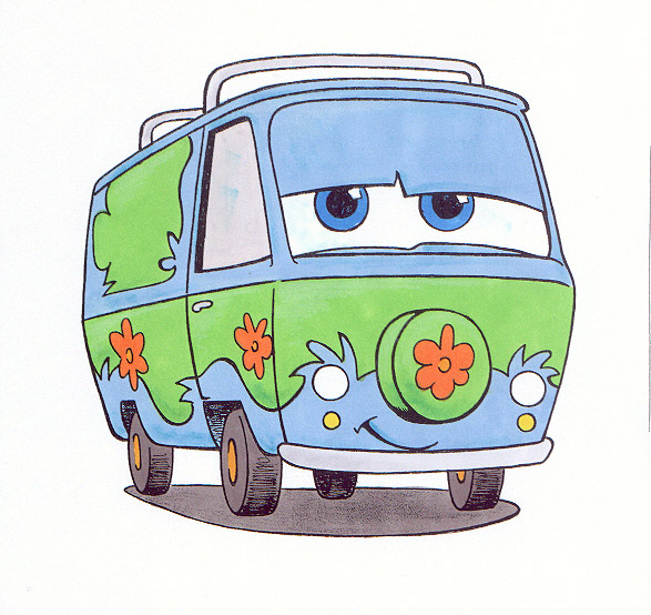 587x554 The Mystery Machine Color By Renatamer