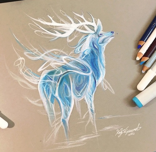 500x486 Animal, Beautiful, Blue, Cool Drawing, Mystical