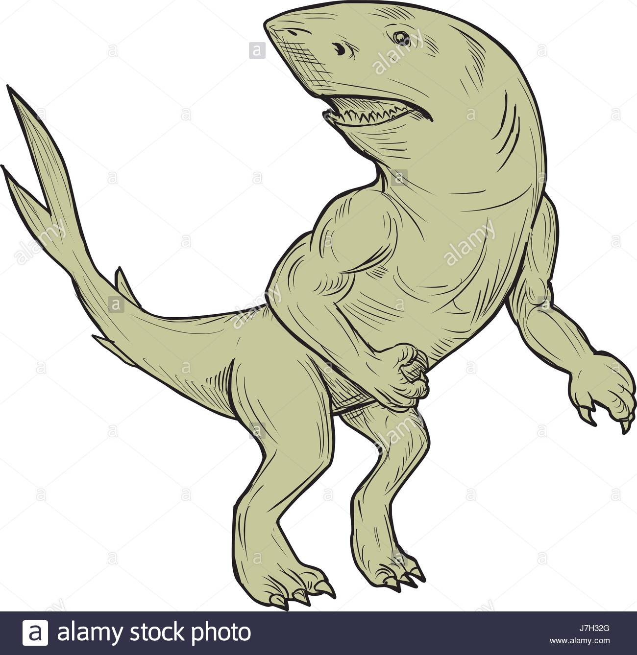 1300x1338 Drawing Sketch Style Illustration Of A Nanaue, A Mythical Creature