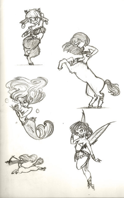 400x637 Mythical Creature Sketch Page By Frankie Freak3