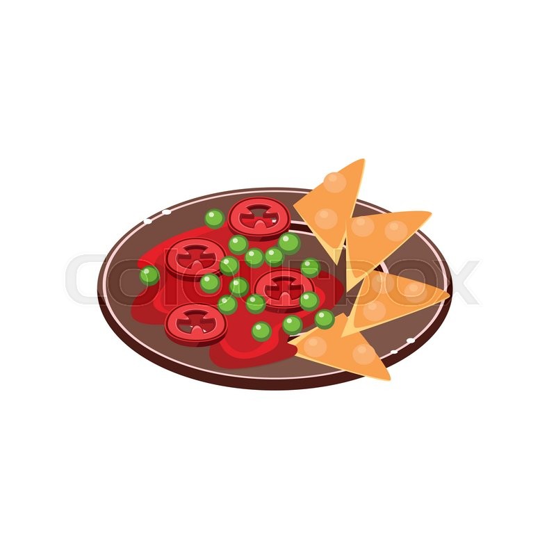 800x800 Salsa With Nachos On Plate Traditional Mexican Cuisine Sample