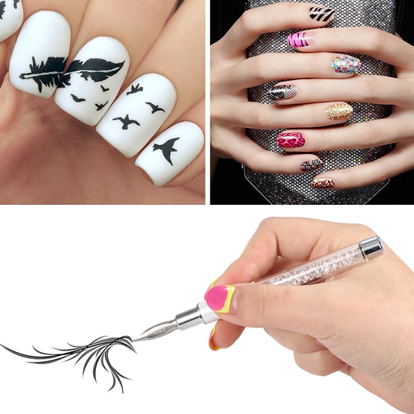 600x600 Nail Art Designs Drawing Pen Crystal Handle Acrylic Carve Painting