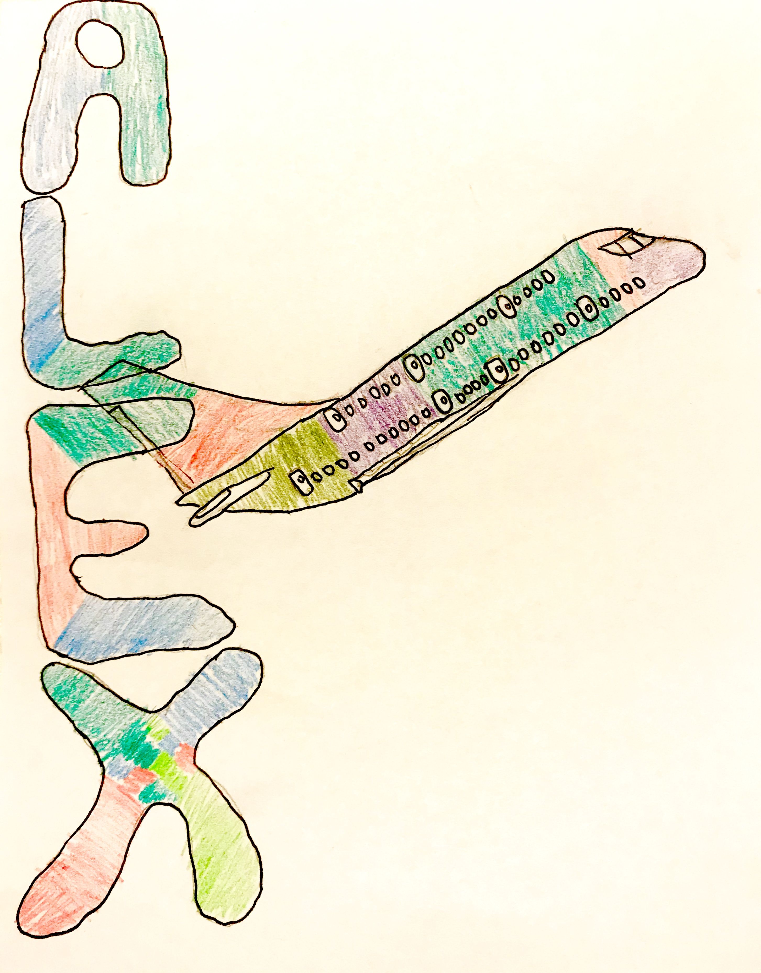 2906x3714 Student's Drawing Of A Personal Nameplate (Alex). Jenny'S